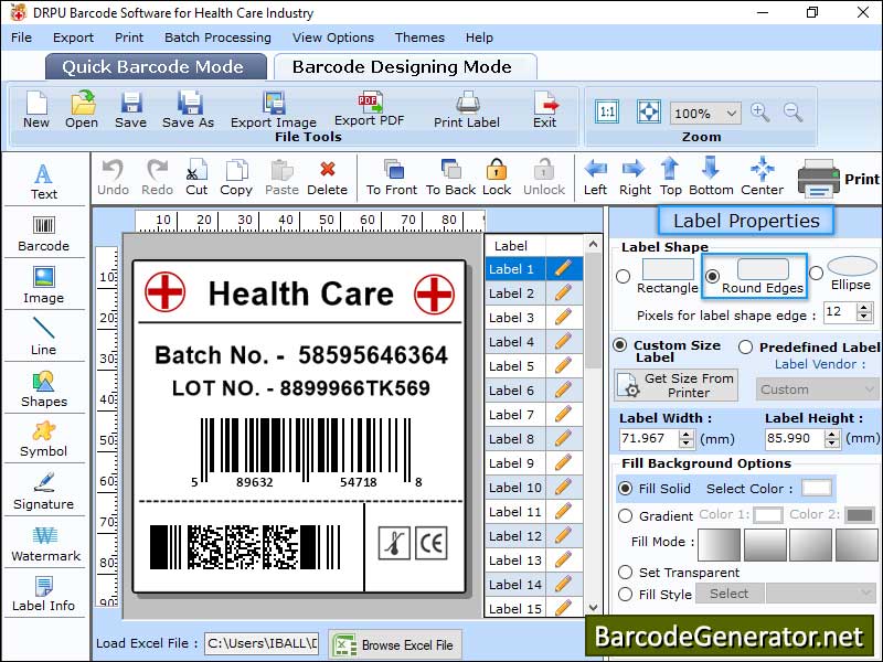 Barcode Generator Software Healthcare software